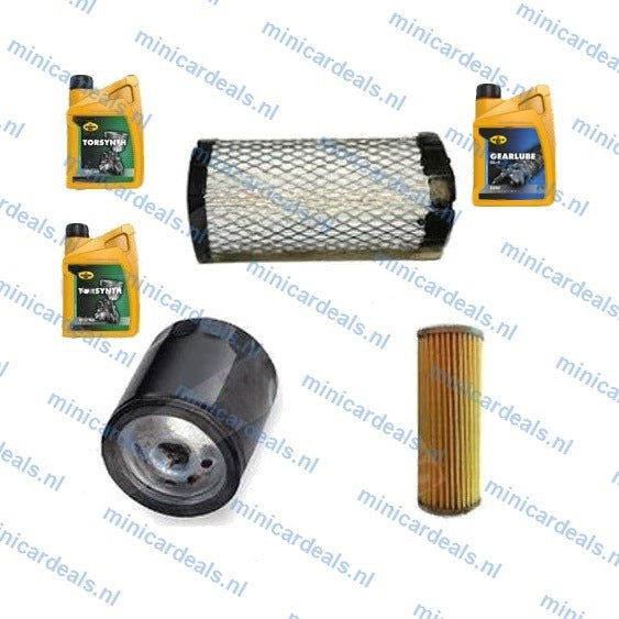 Onderhoudspakket + 2L Motorolie(10W40)+ 1L Versnellingsbak Olie(80W90), 2TNE68 Oliefilter Luchtfilter Dieselfilter Yanmar(Microcar/Chatenet)