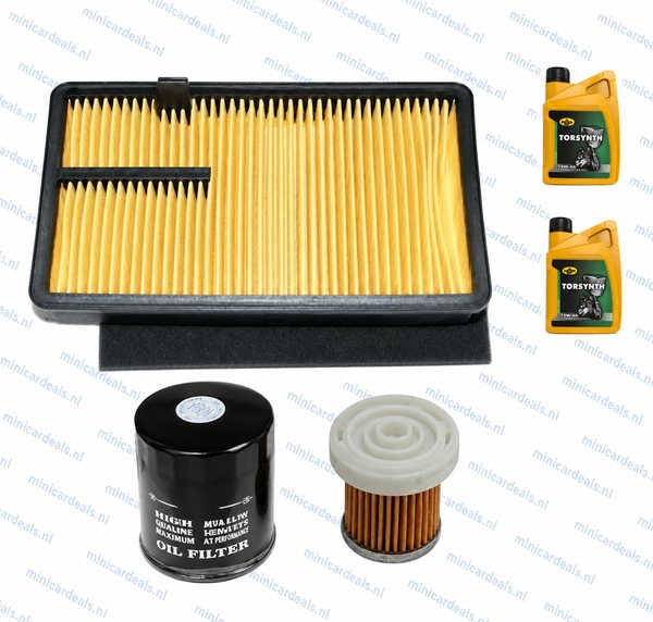 Onderhoudspakket + 2L Motorolie, Aixam Z402 Oliefilter Luchtfilter Dieselfilter Kubota