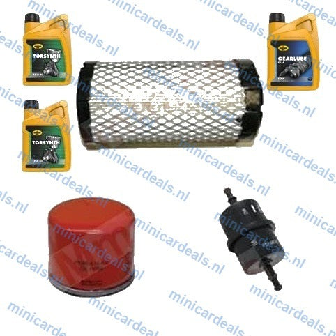 Onderhoudspakket + 2L Motorolie(10W40)+ 1L Versnellingsbak Olie(80W90), Lombardini Focs LWD 502(505)Oliefilter Luchtfilter Dieselfilter