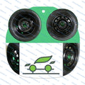 Set van 4 nieuwe Originele velgen + 4 nieuwe Zomerbanden 13 inch , Aixam/Microcar