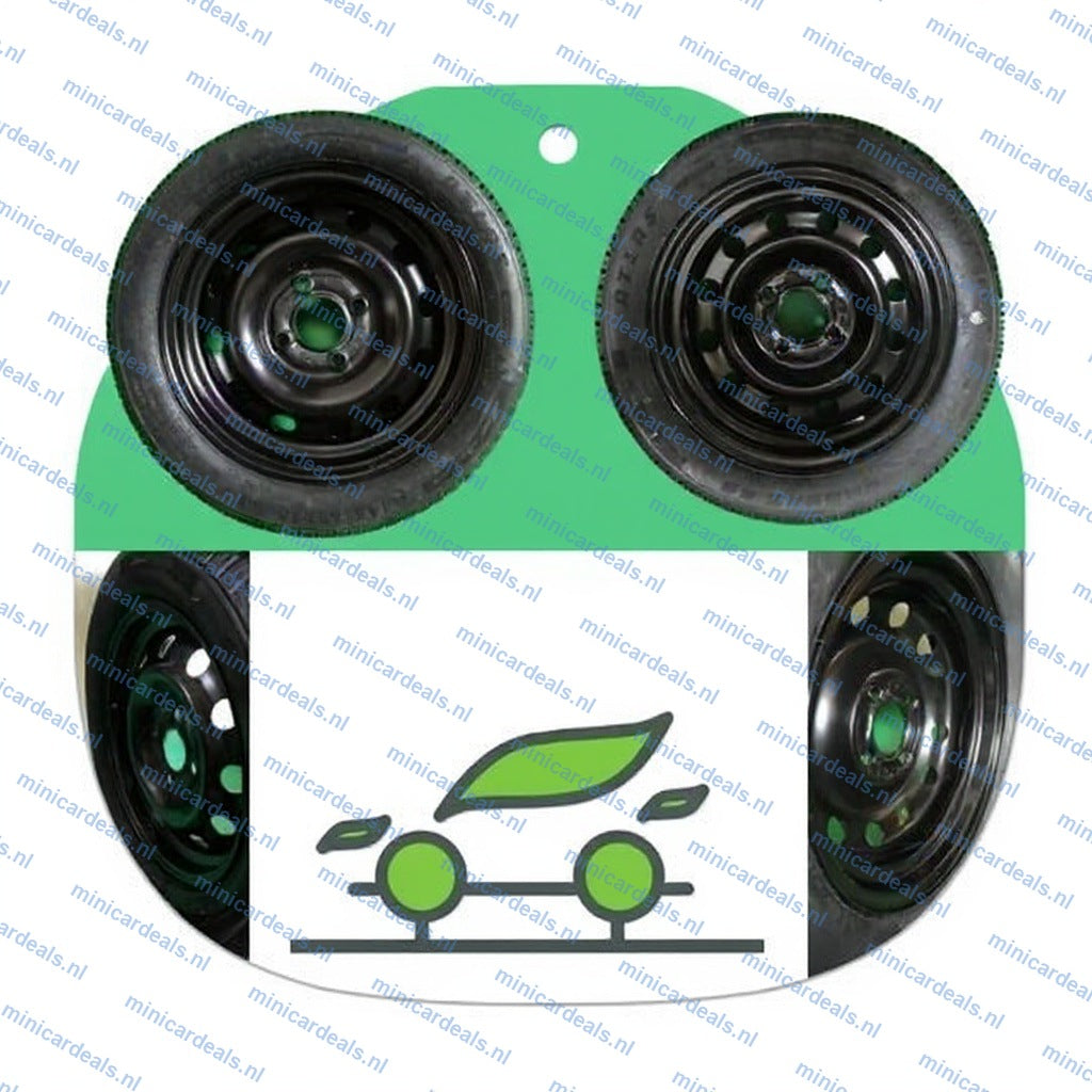 Set van 4 nieuwe Originele velgen + 4 nieuwe Zomerbanden 13 inch , Aixam/Microcar
