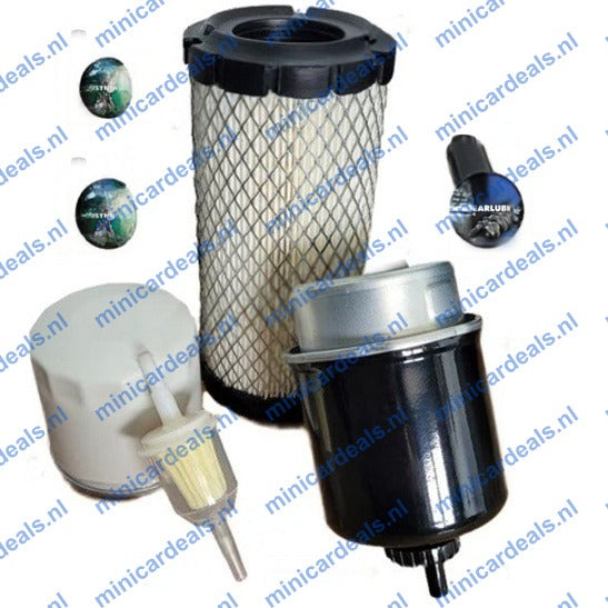 Wartungspaket + 2L Motoröl(5W30)+ 1L Getriebe öl(80W90), Lombardini 442/492/480 DCI Ölfilter Luftfilter Dieselfilter(2x)