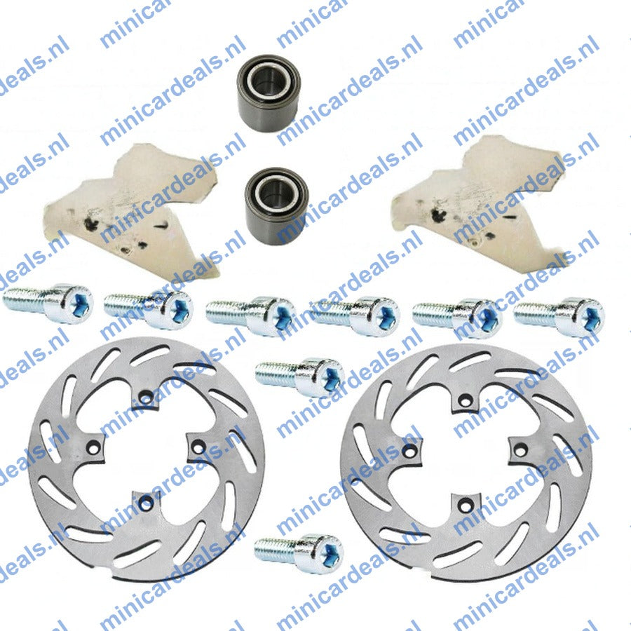 Bremssatz hinten, Ligier(JS50/JS60/IXO) Microcar(M8/MGO 1/2/3/4),Bremssattel+Radlager+Bremsscheibe+Schrauben