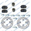 Bremssatz hinten, Ligier(JS50/JS60/IXO) Microcar(M8/MGO 1/2/3/4),Bremsbeläge+Radlager+Bremsscheibe+Schrauben